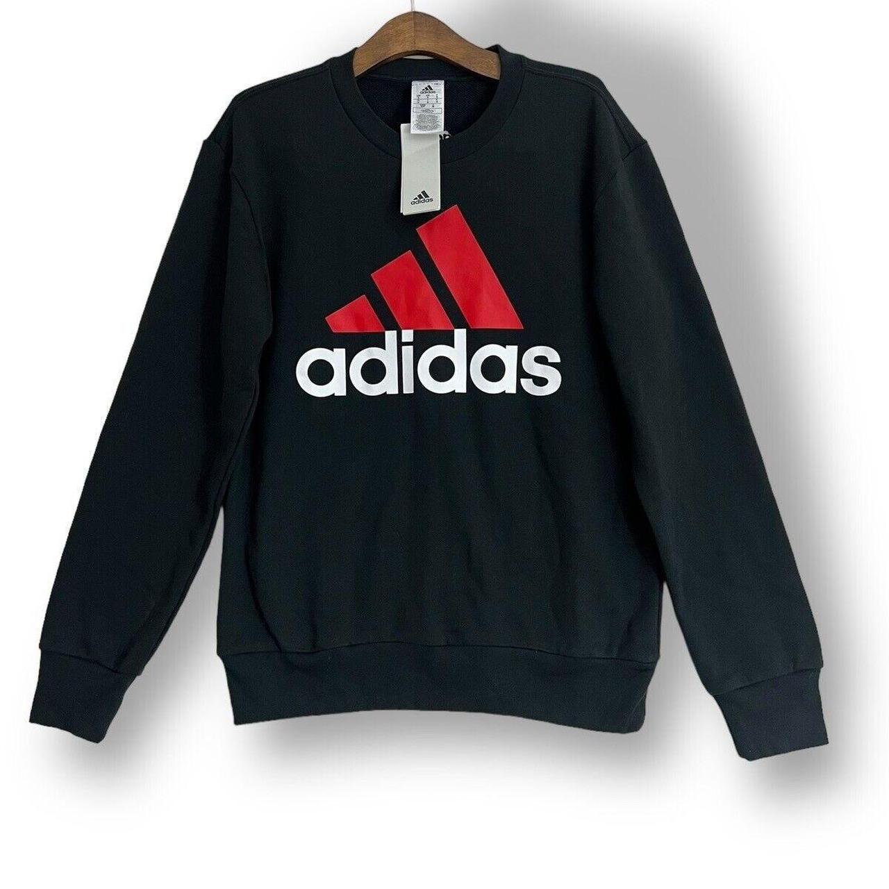 Adidas black store and red sweatshirt