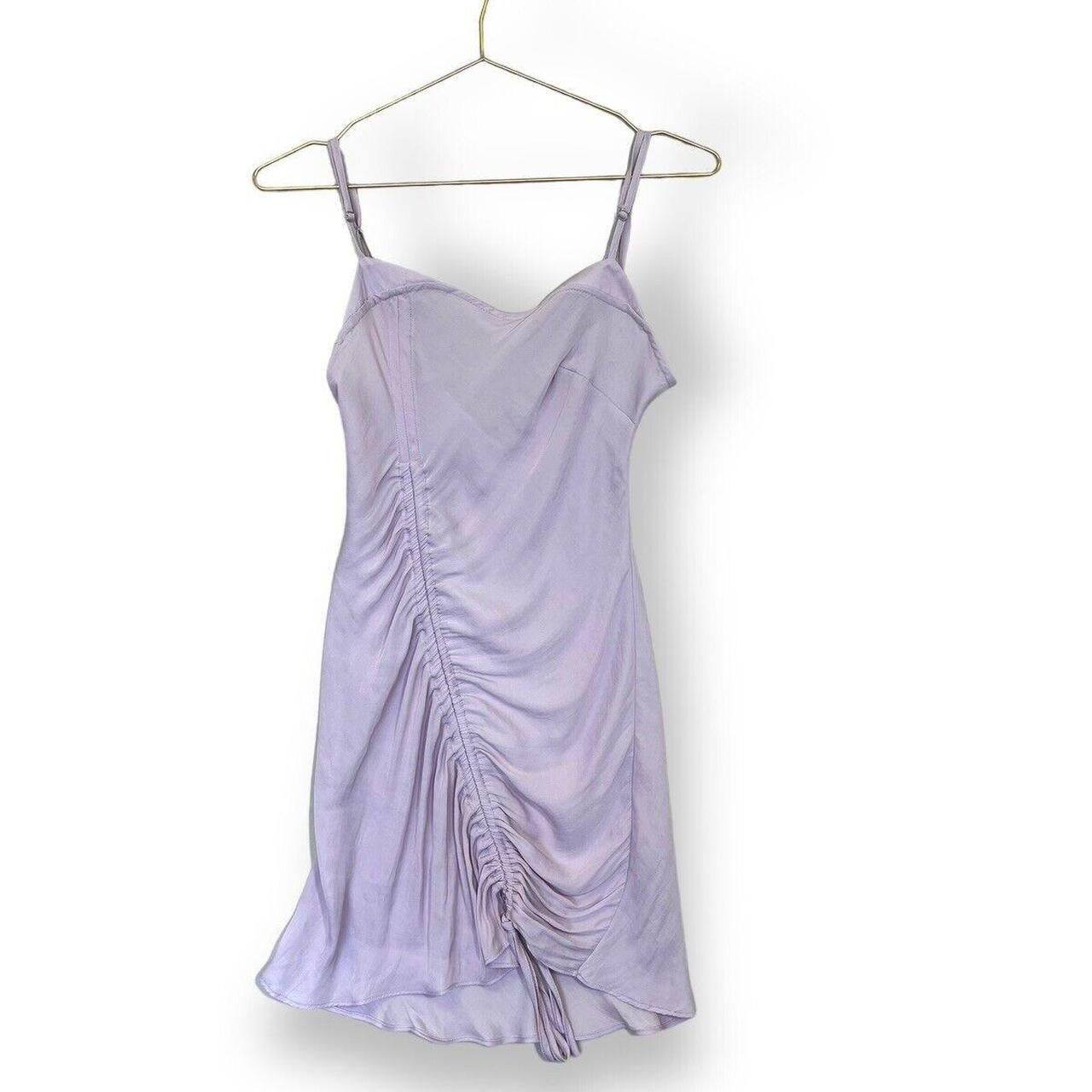 Free People Ruched lilac Be My Mini Slip Dress Size - Depop