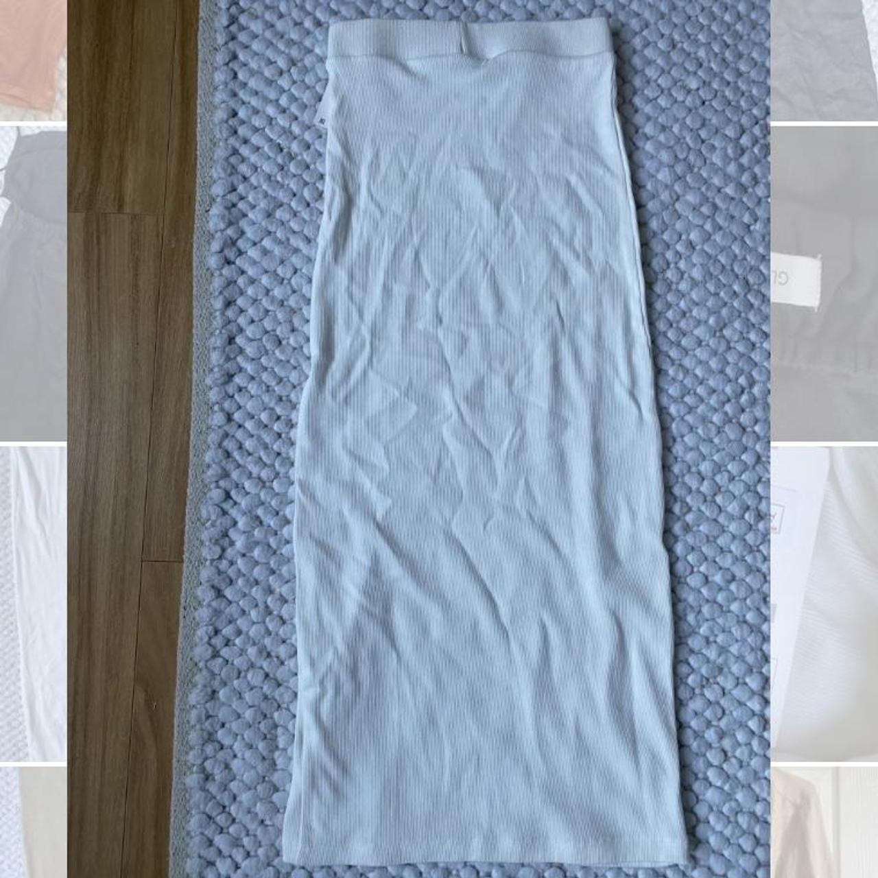 Zara knit midi skirt white Size small BNWT #zara Depop