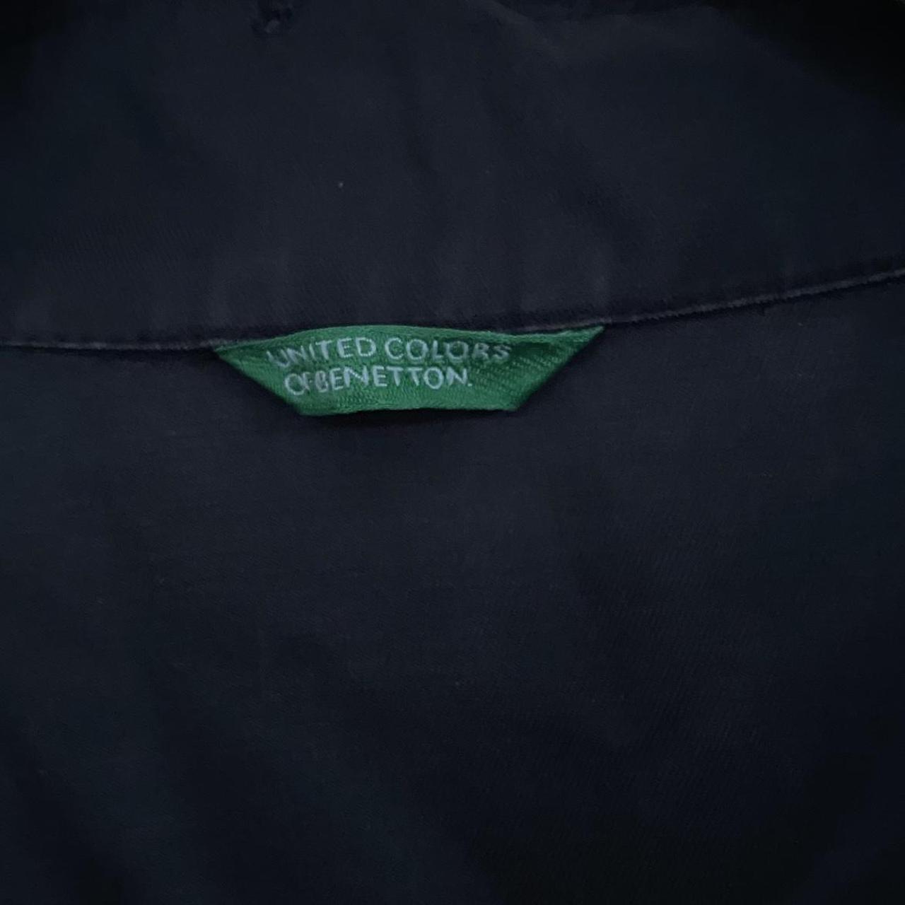 United Colours of Benetton black trench coat... - Depop