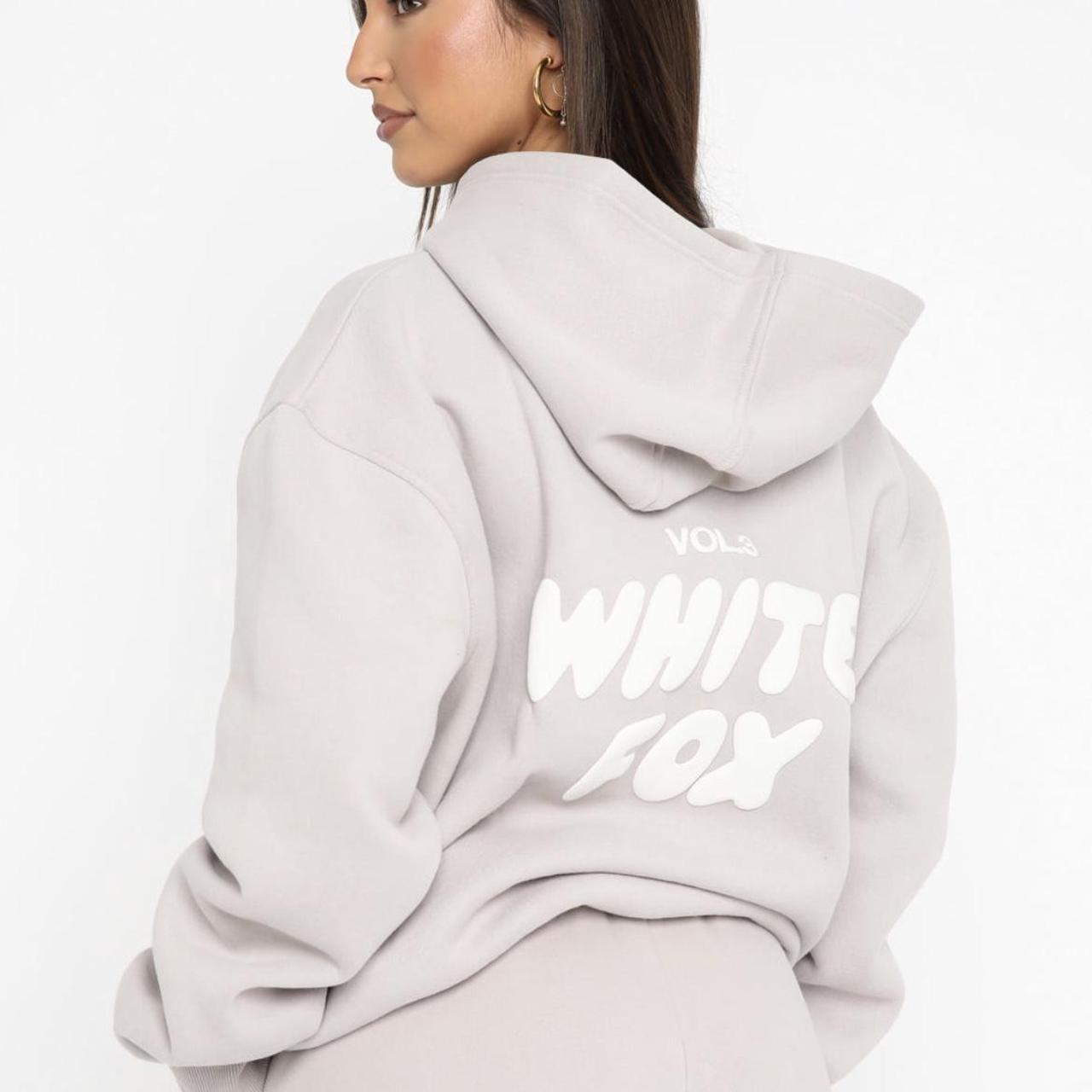 white fox boutique offstage hoodie - moon 🤍 - size... - Depop