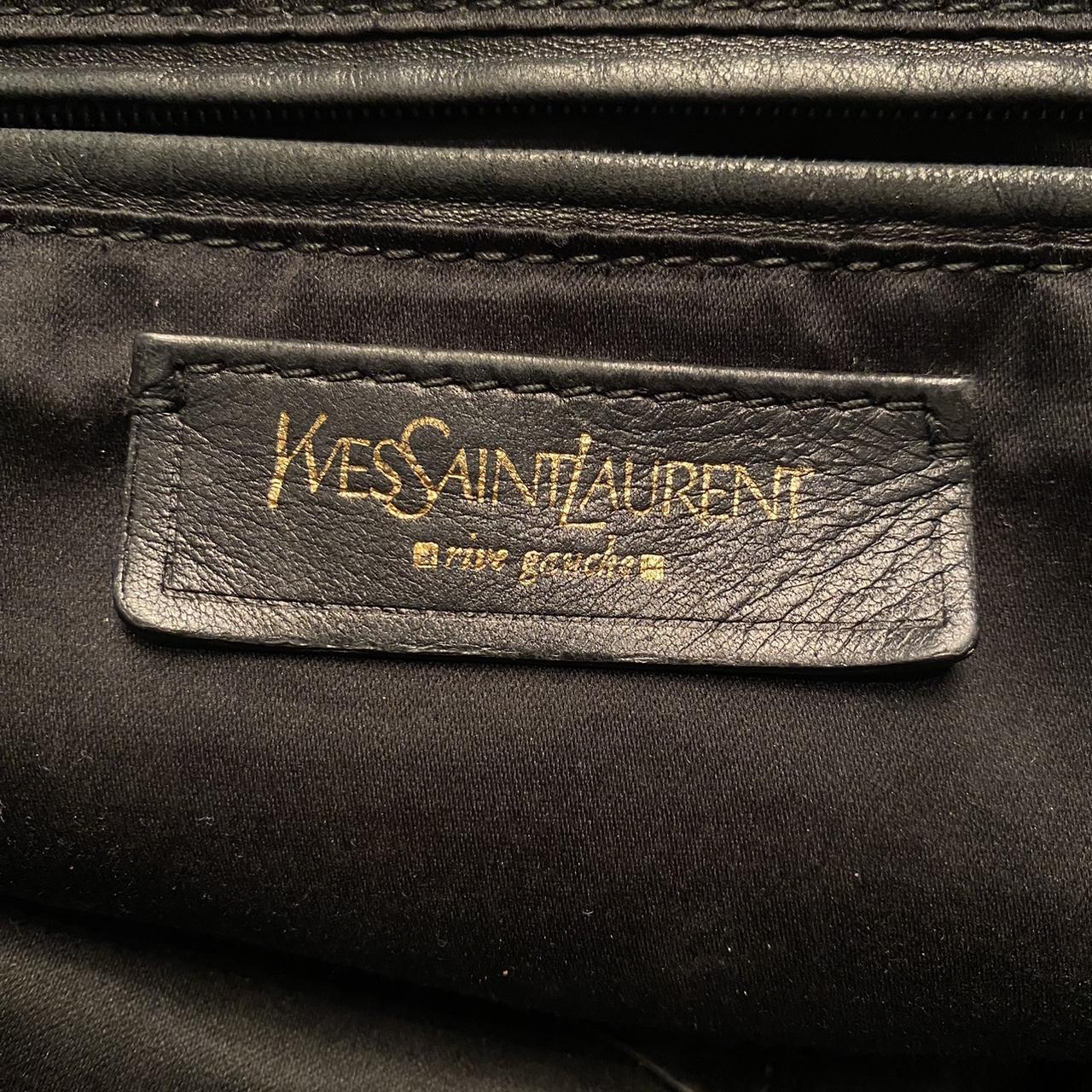 Yves Saint Laurent YSL Ivory Leather & Brass - Depop