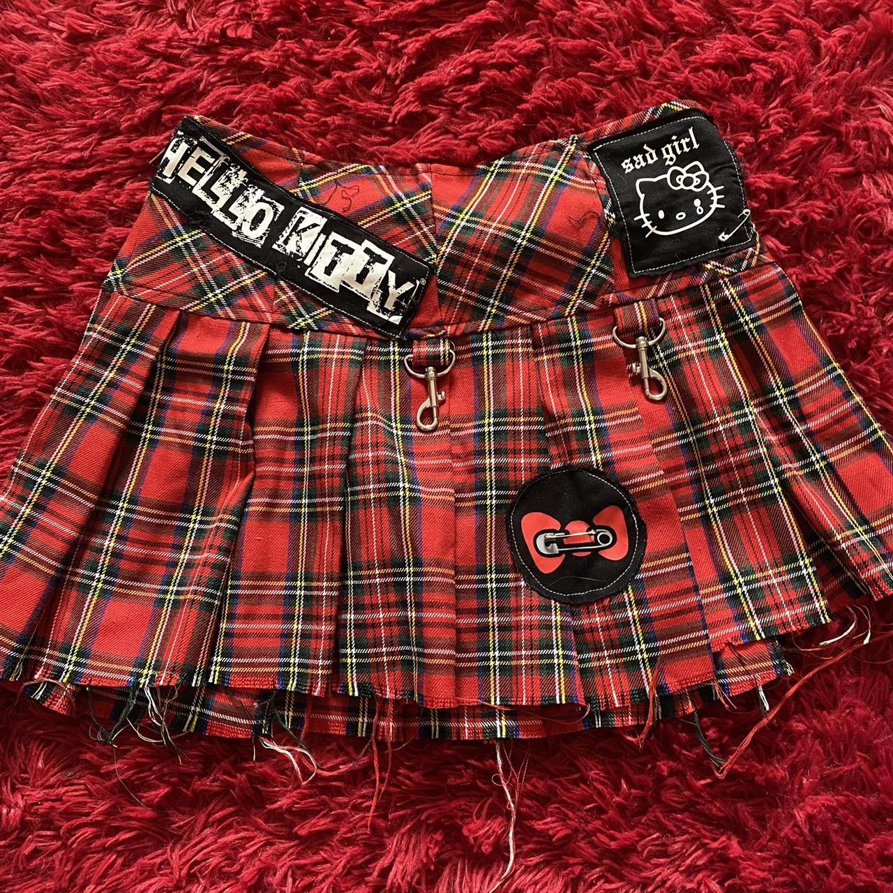 Dolls Kill x Hello Kitty Tarten Plaid Scotland Print Mini Dress