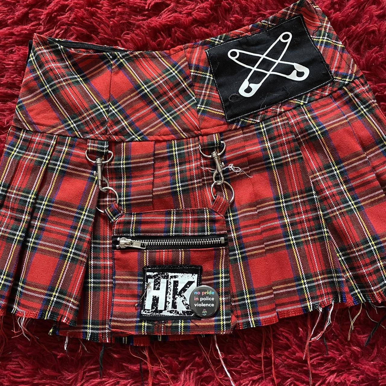 Dolls Kill x Hello Kitty Tarten Plaid Scotland Print Mini Dress