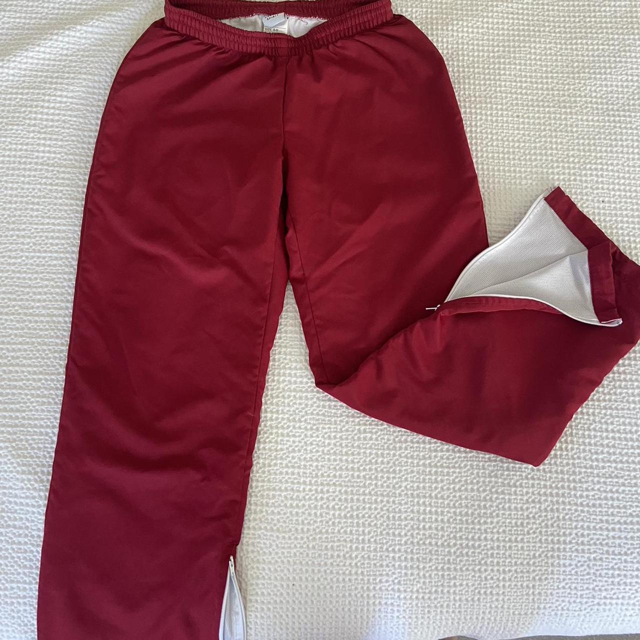 red nike track pants womens