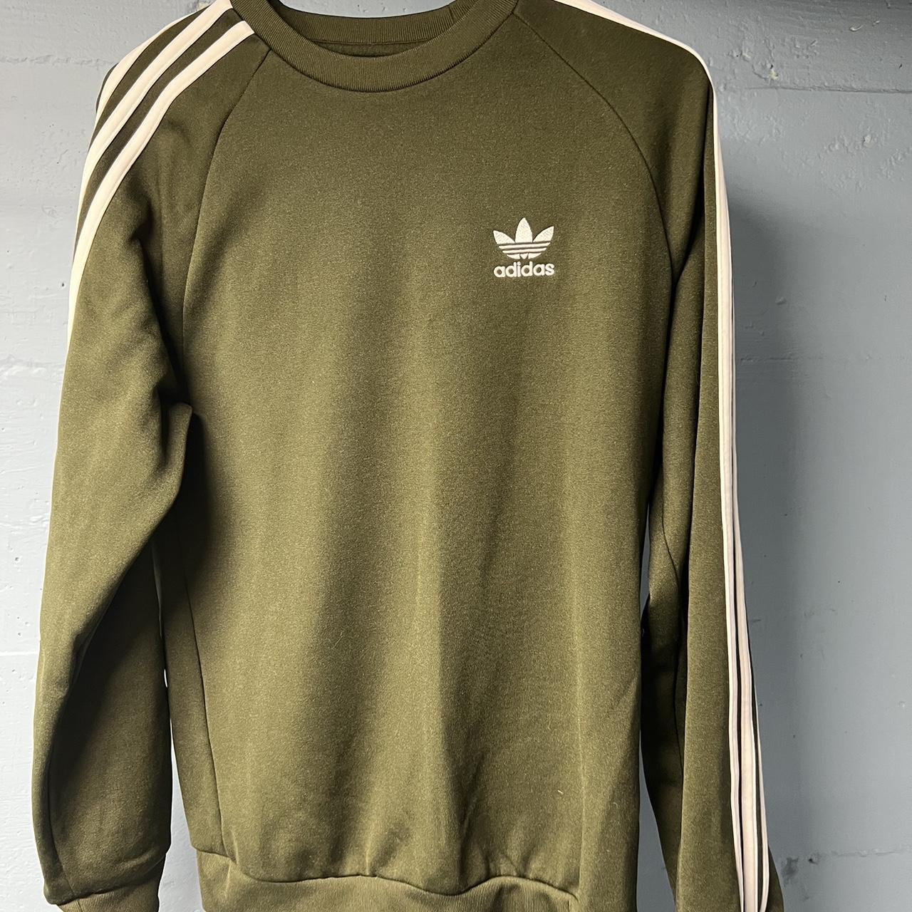 Olive green outlet adidas jumper