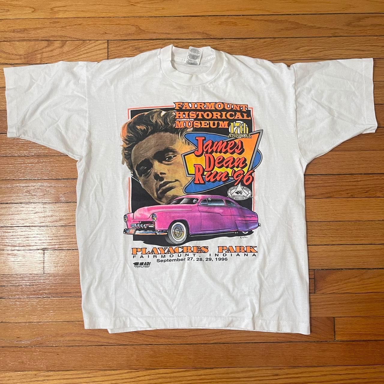 James dean run 1996 vintage car racing tshirt... - Depop