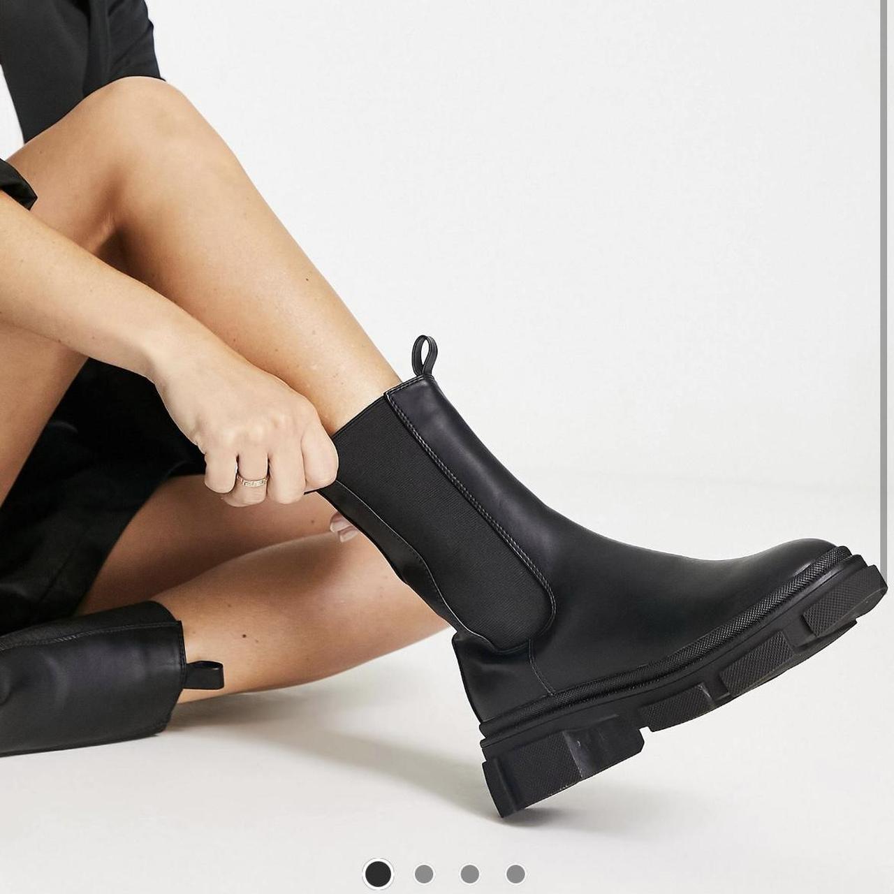 missguided black chunky boots
