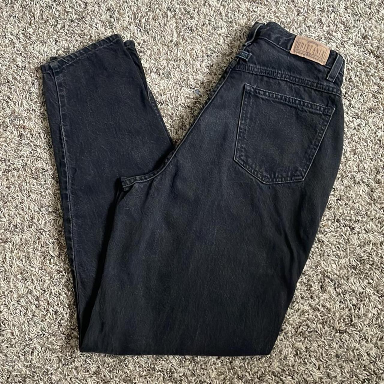 vintage brittania mom jeans • black • 100% cotton •... - Depop