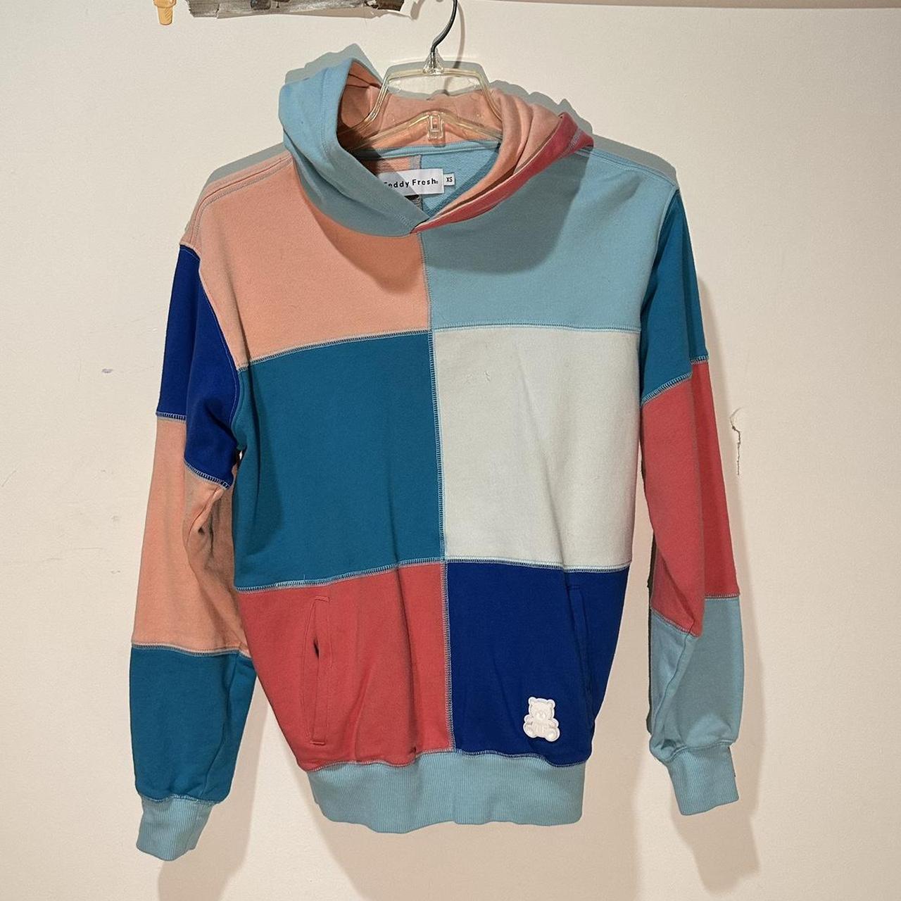 Teddy fresh patchwork online hoodie