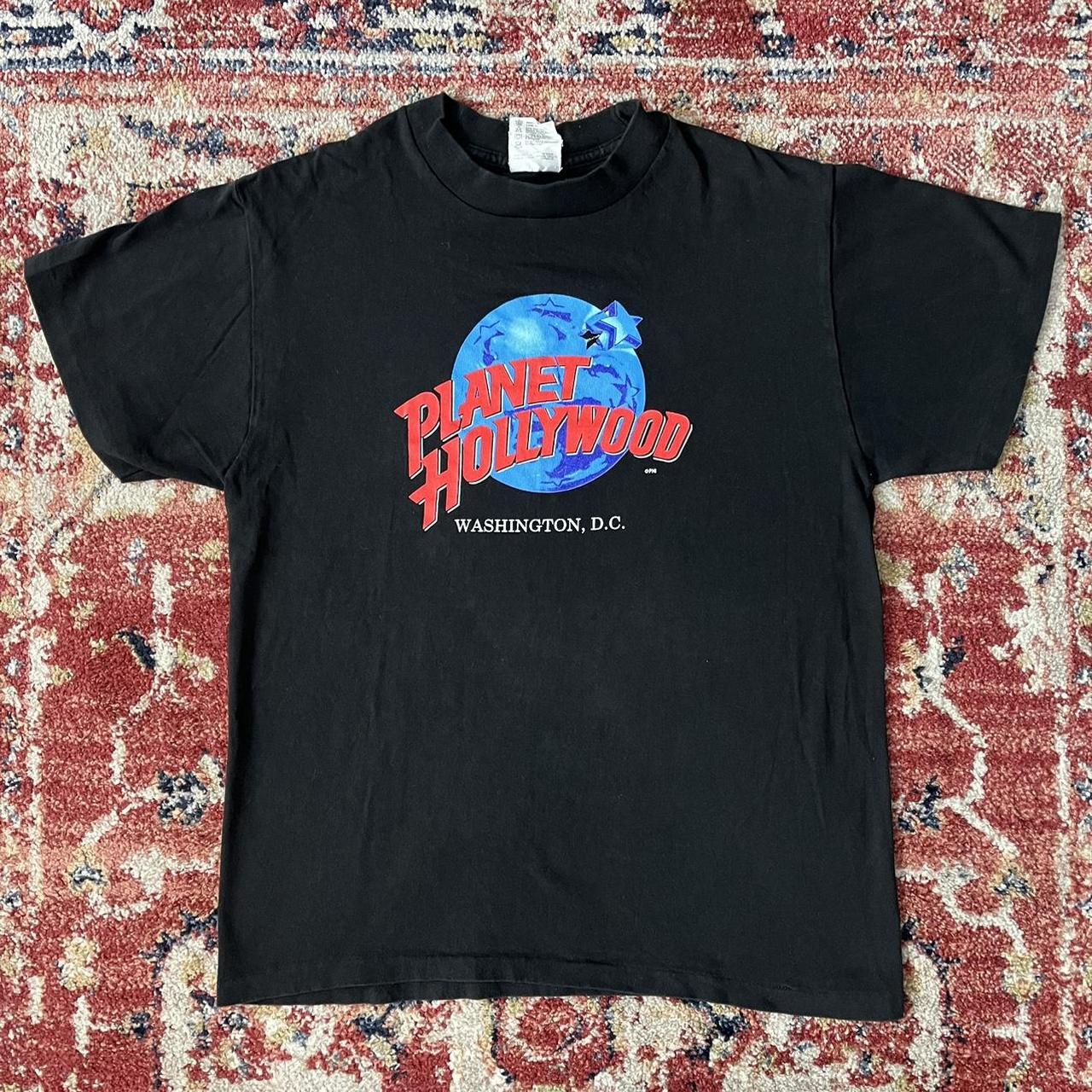 Planet Hollywood Men's Black T-shirt | Depop