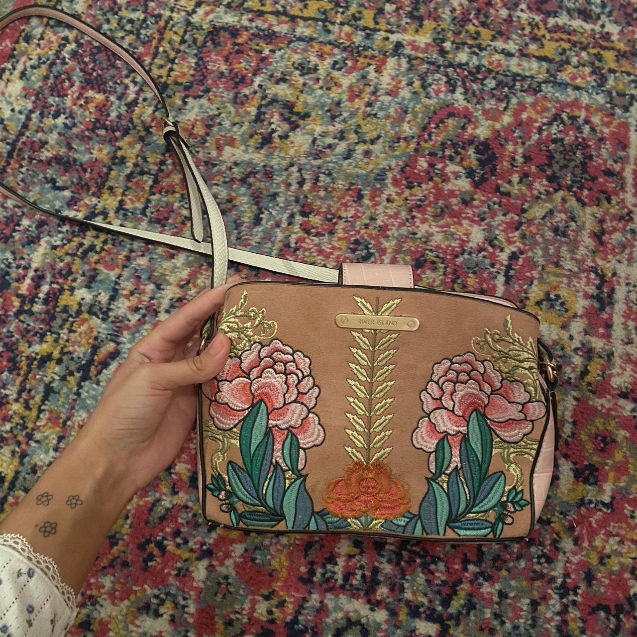 River island flower online bag