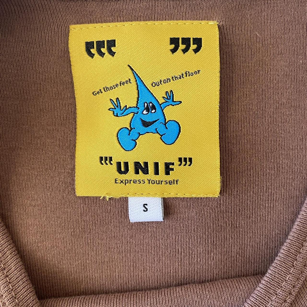 UNIF XO bear baby tee in brown! In excellent... Depop