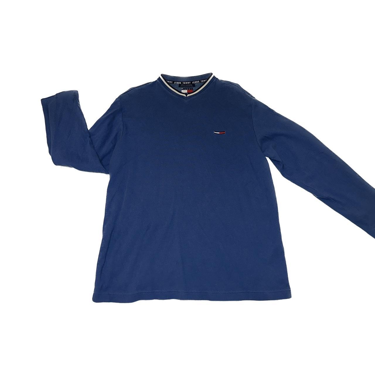 Blue Tommy Hilfiger Sweater Size (Men’s small) - Depop