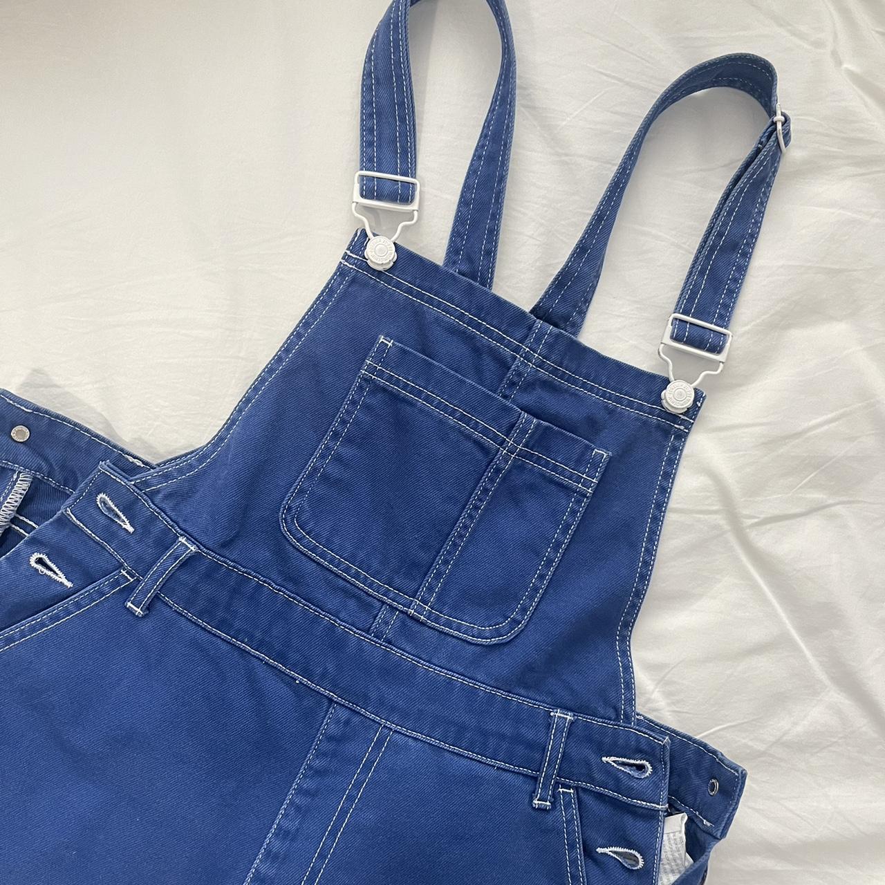 Forever 21 Women's Blue and Black Dungarees-overalls | Depop