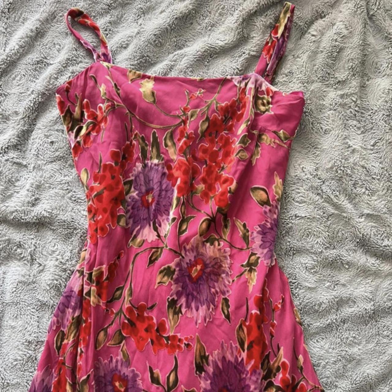 Debenhams Women's Pink and Purple Dress Depop