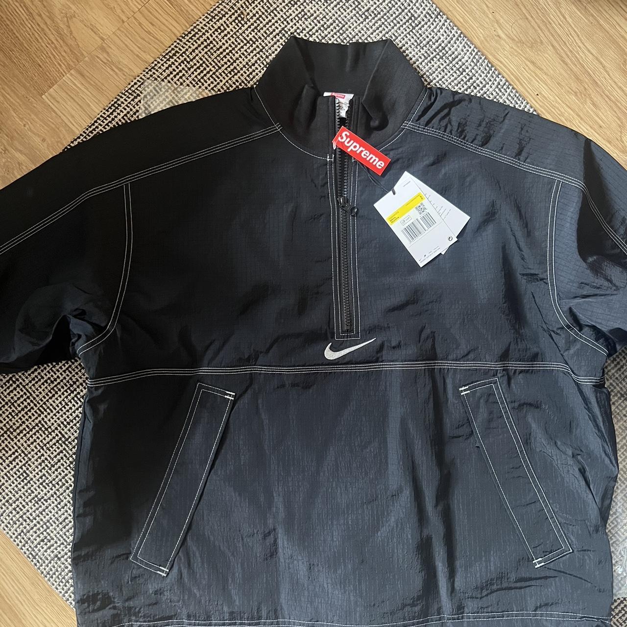 Supreme Nike Ripstop Pullover Black Size Small Sold... - Depop