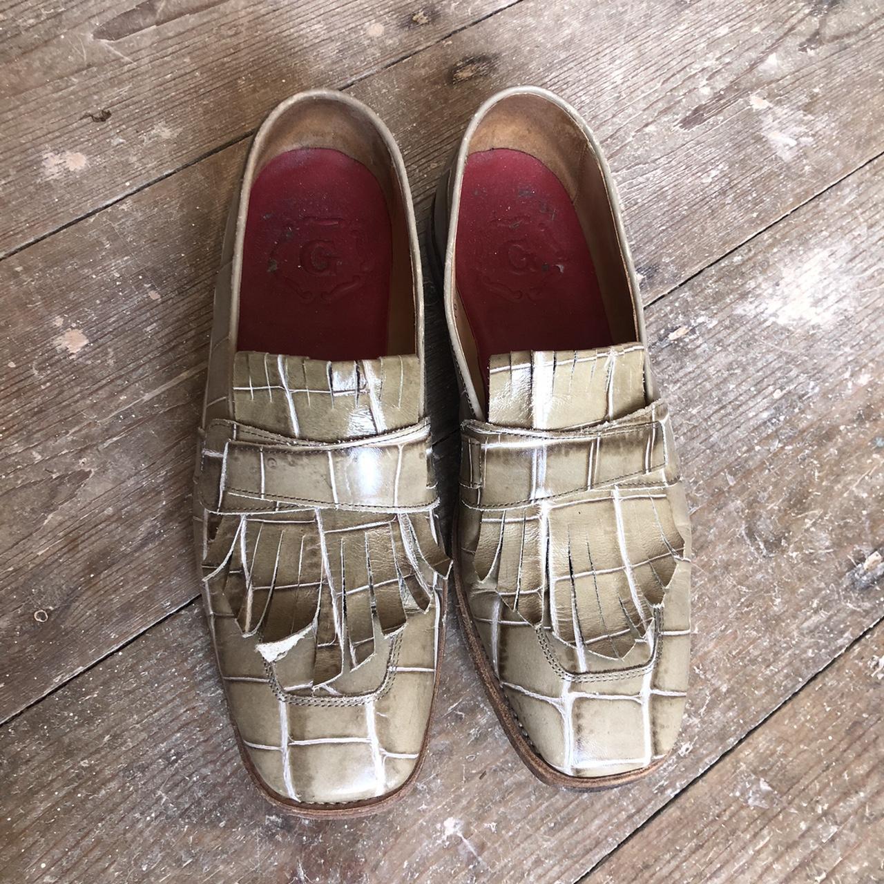 Grenson Ladies Mock Croc Beige Loafer uk 6.5. Only... - Depop