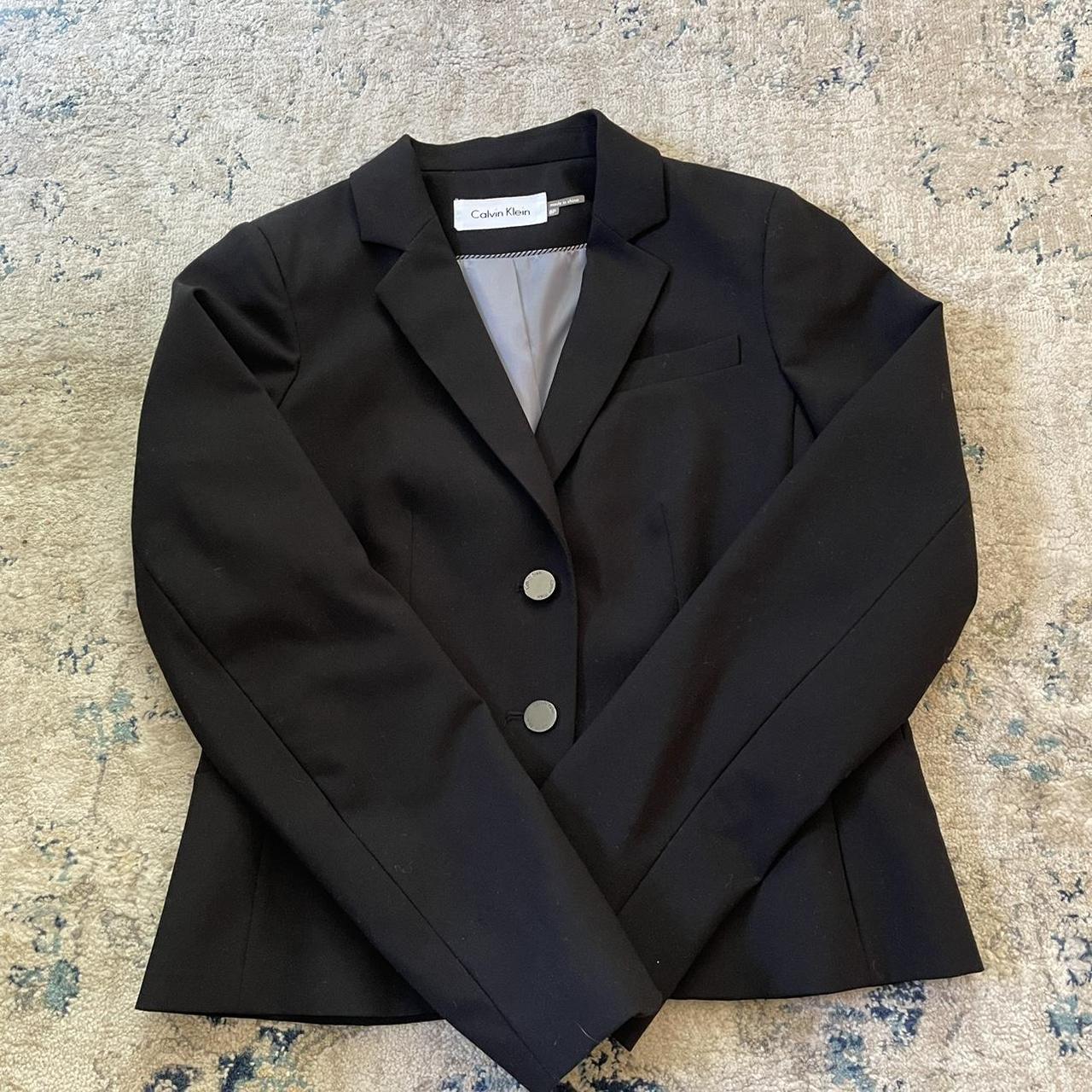 Calvin Klein Women's Black Jacket | Depop