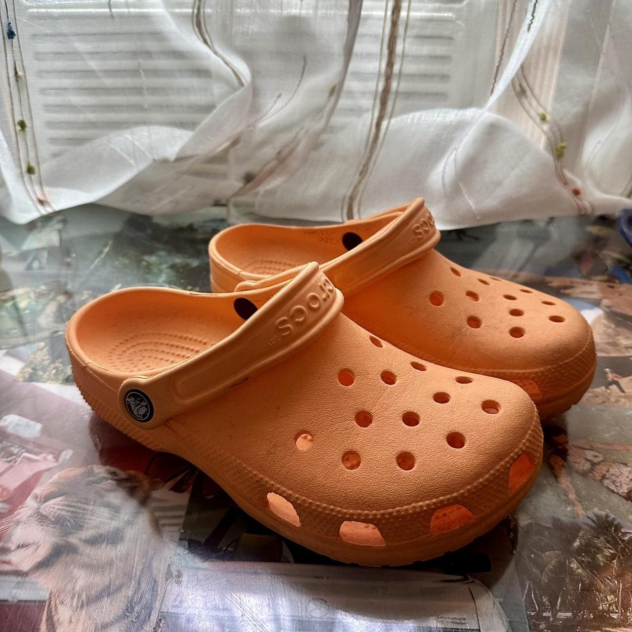 Womens orange fashion crocs