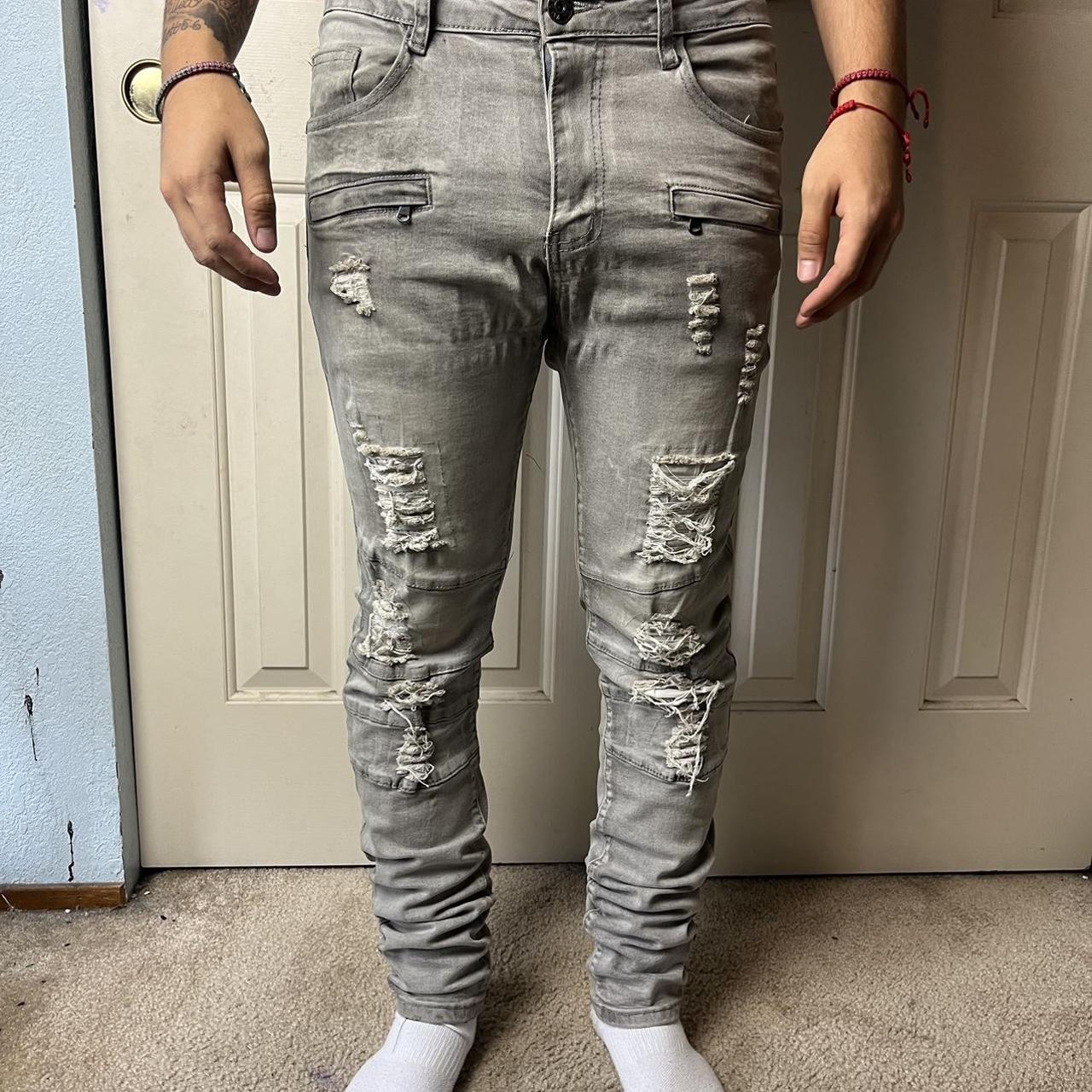 Men's Grey Jeans Depop