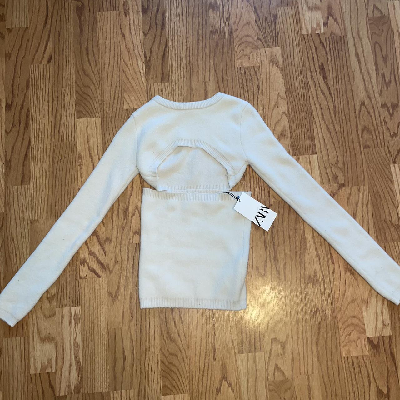 Zara Women's Cream Shirt Depop