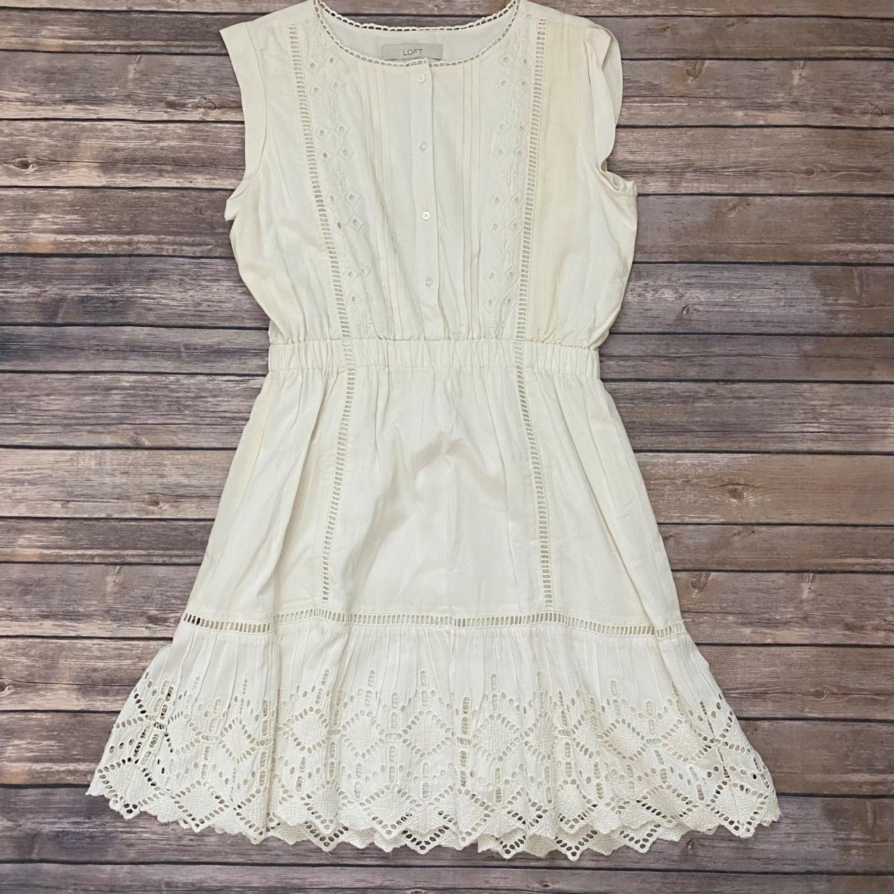 Loft white 2025 lace dress