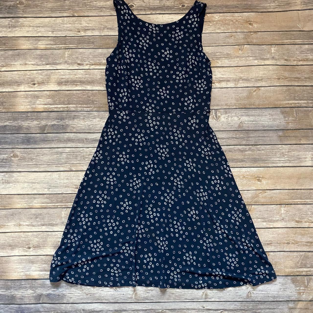 Loft navy blue discount dress