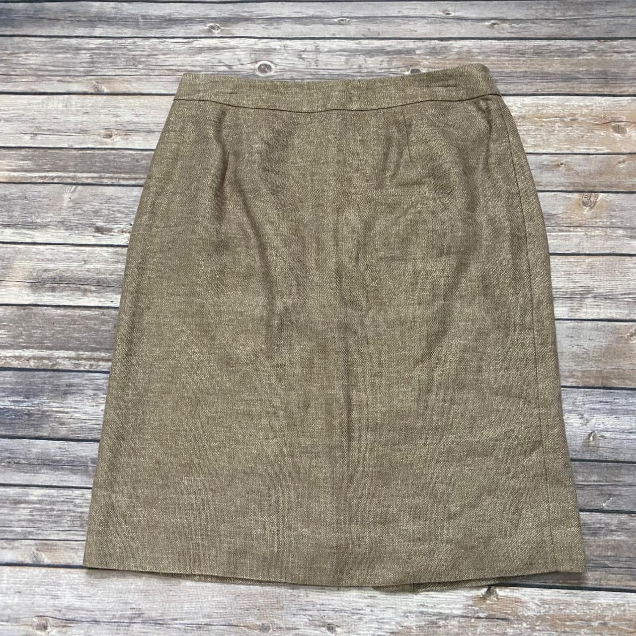 Linen gold cheap skirt