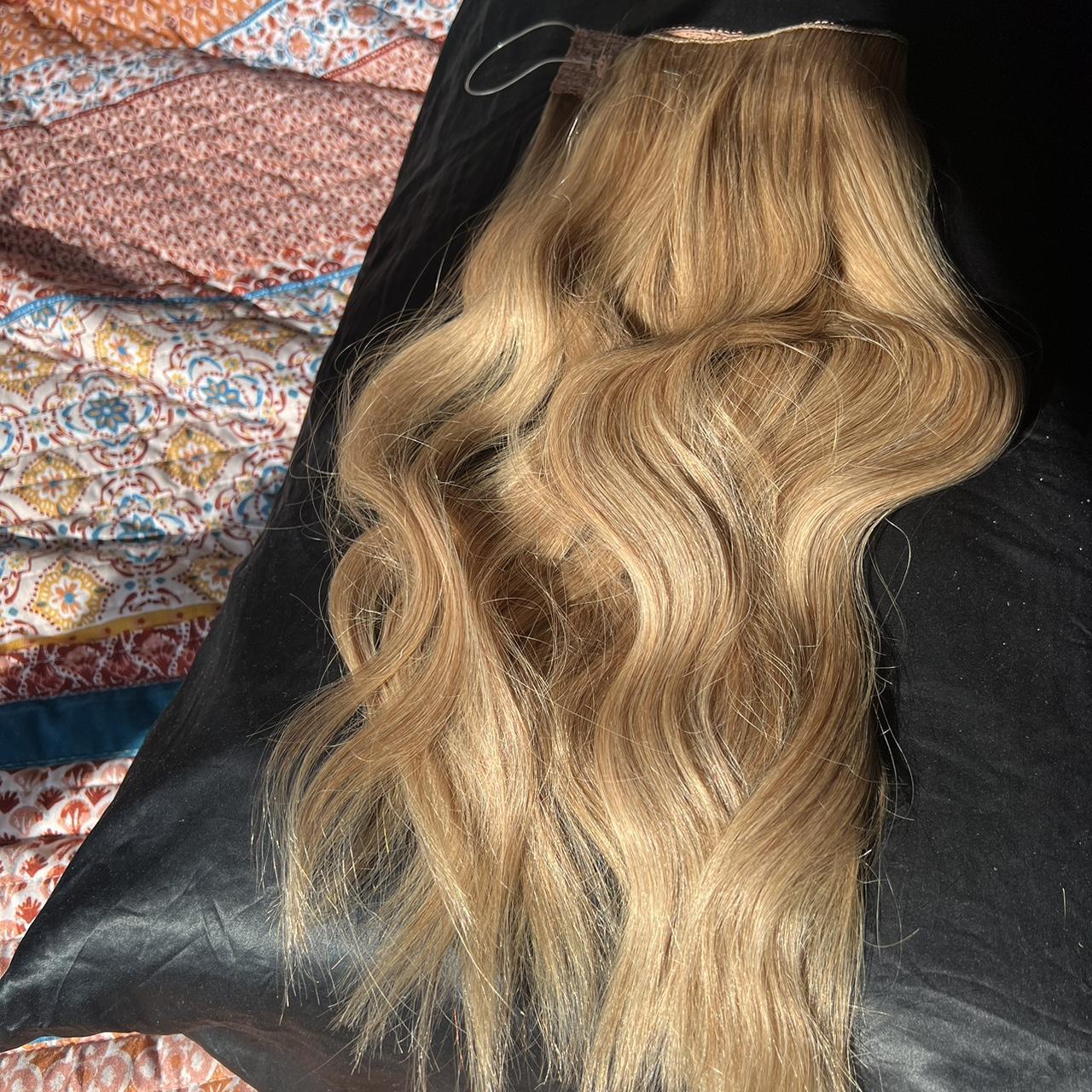 Zala Halo Hair extension in Honey Blonde 16 inch... Depop