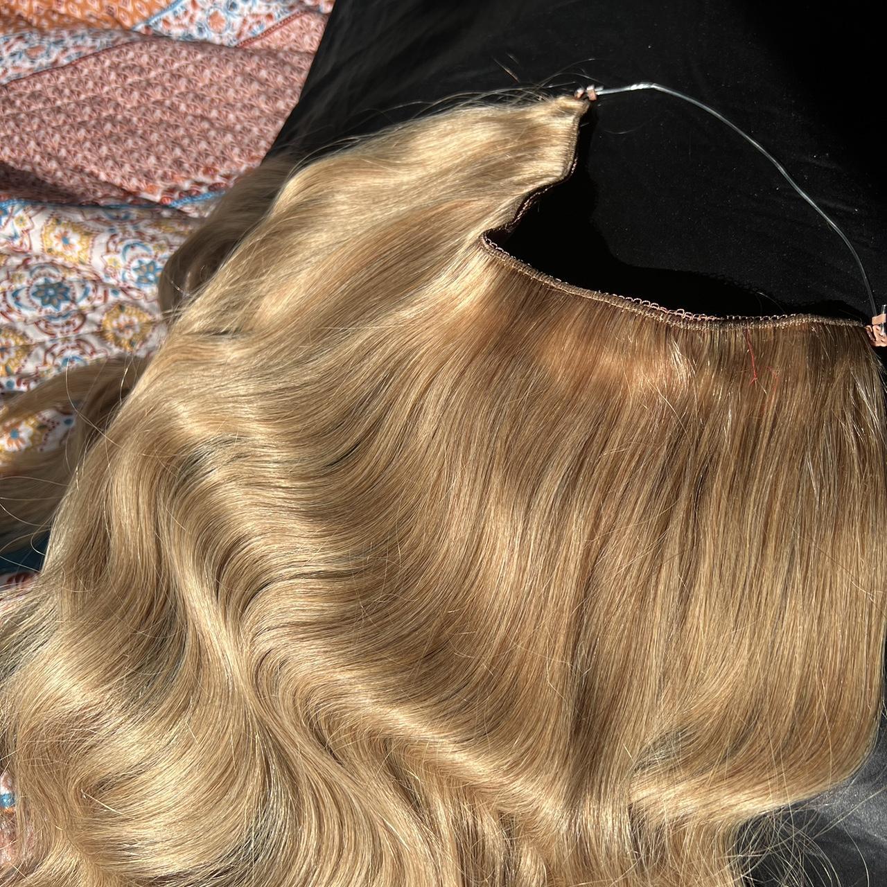 Zala Halo Hair extension in Honey Blonde 16 inch... Depop