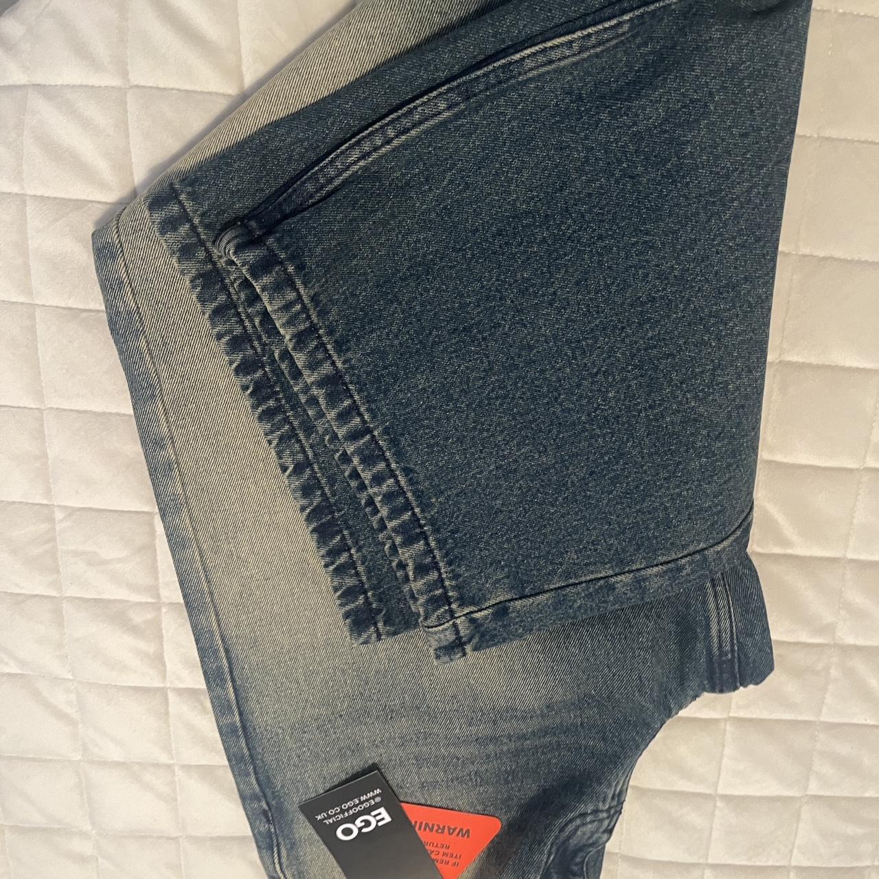 Ego washed wide leg jeans in size UK 6 in perfect... - Depop