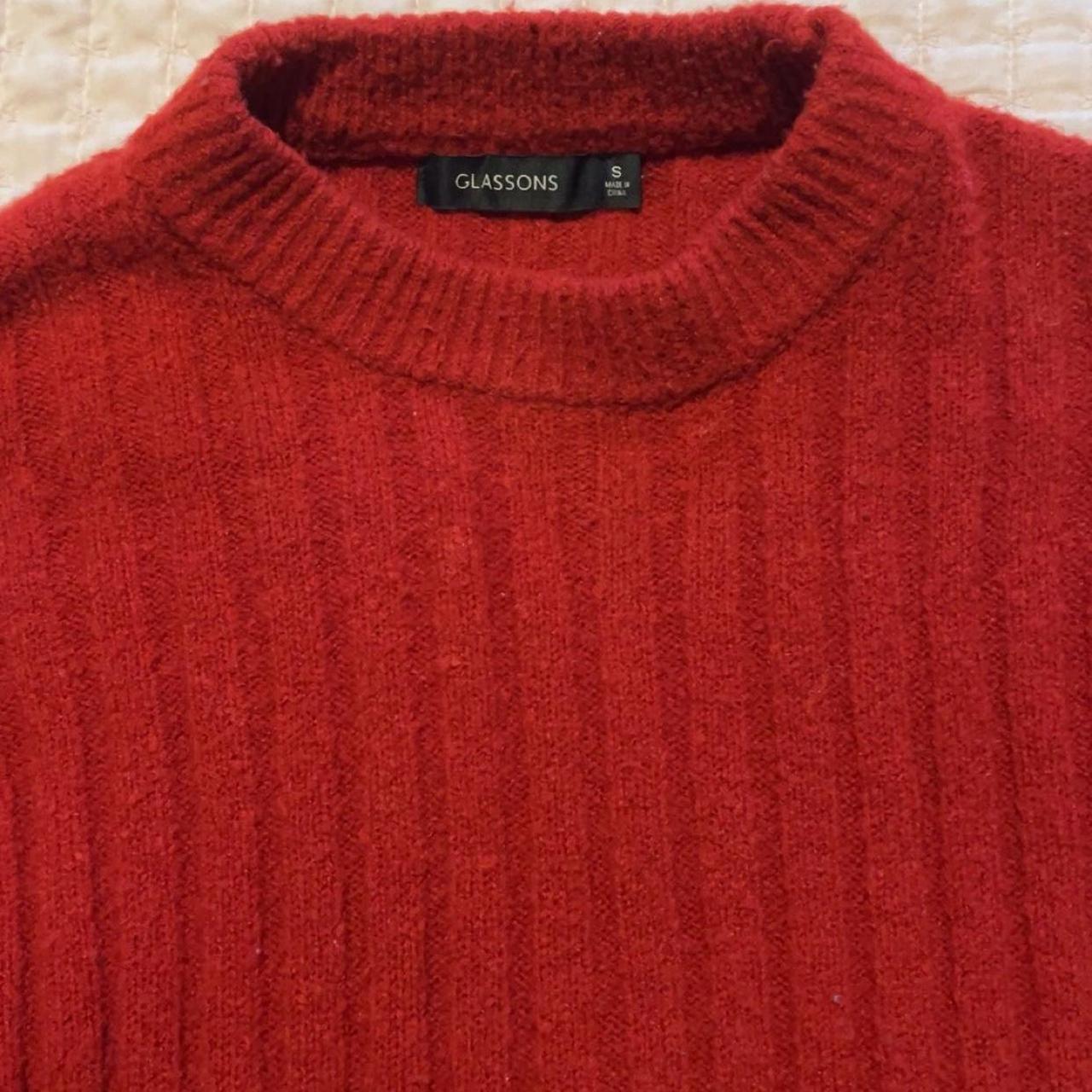 Repop!!! Old glassons red knit jumper Super warm... - Depop