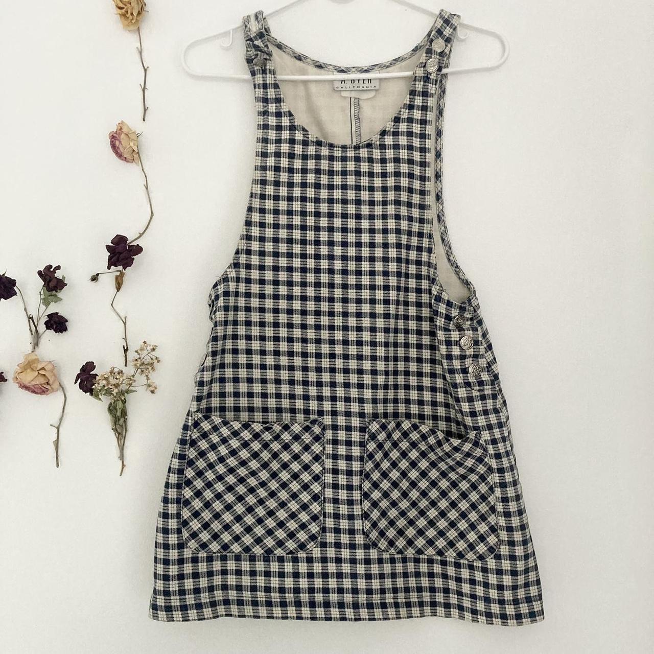 Vintage Gingham Check Overalls pinafore Dress On The Depop vintage-gingham-check-overalls-pinafore-dress-on-the-depop