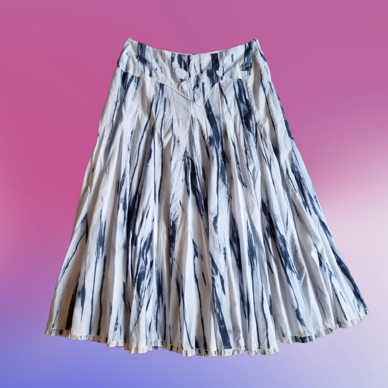 Women's Blue and White Skirt | Depop