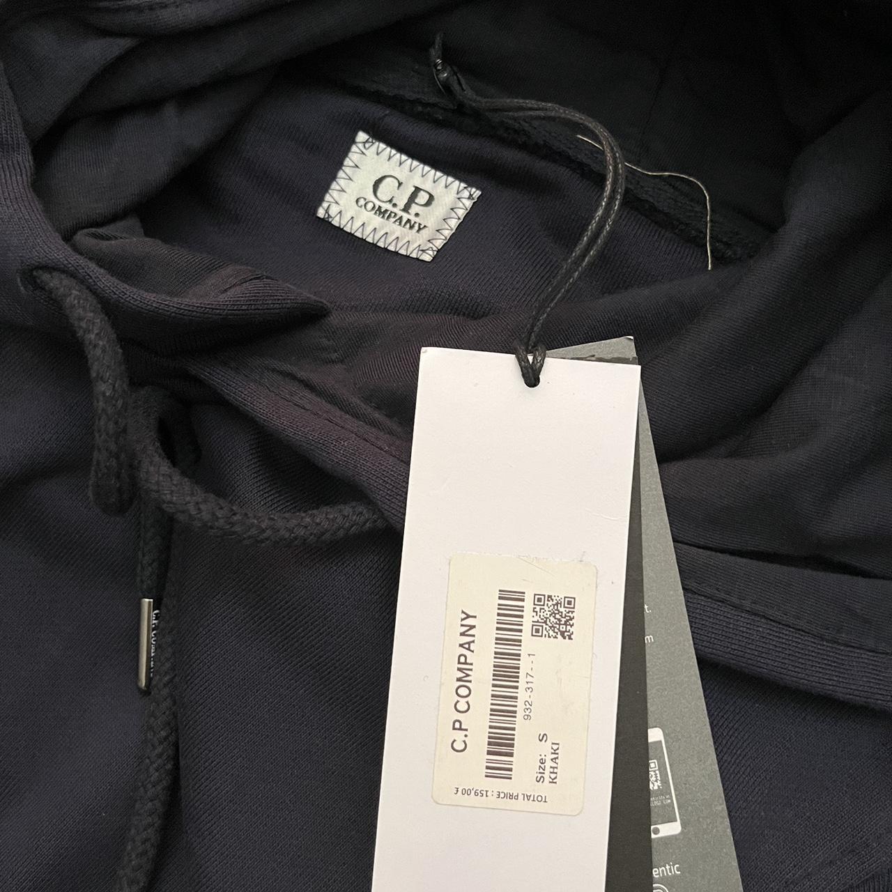 CP Company Men's Navy and Blue Hoodie | Depop