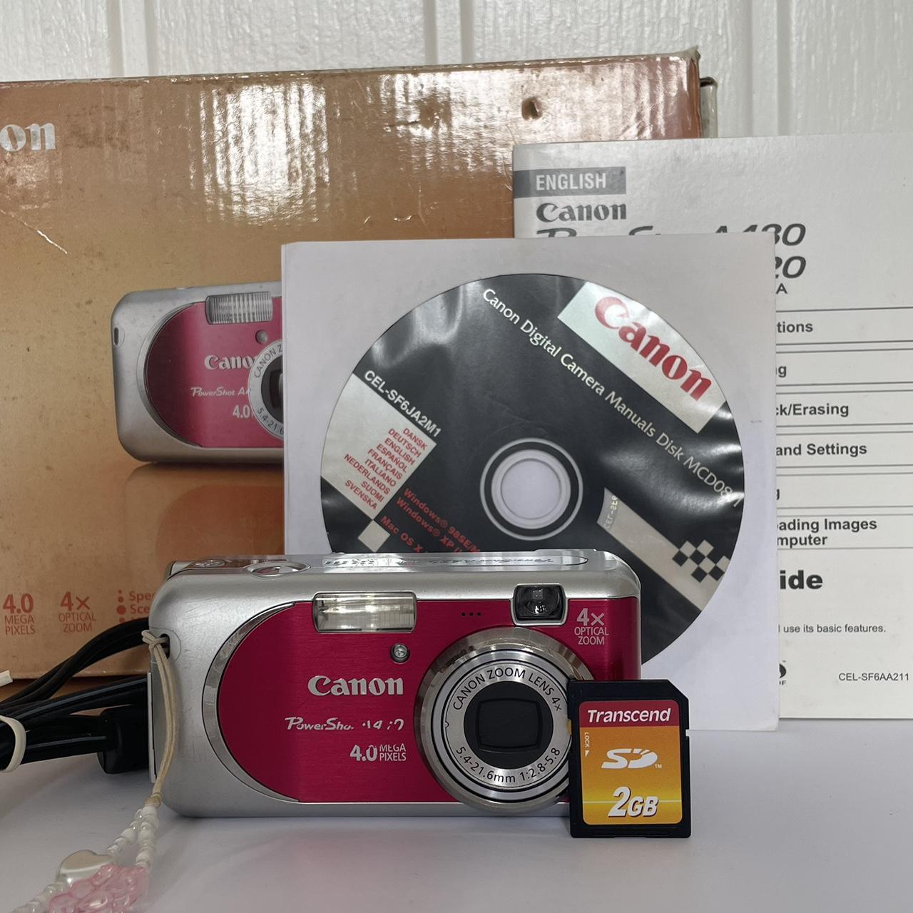 Working RARE Pink Canon Powershot A430, Tested... - Depop