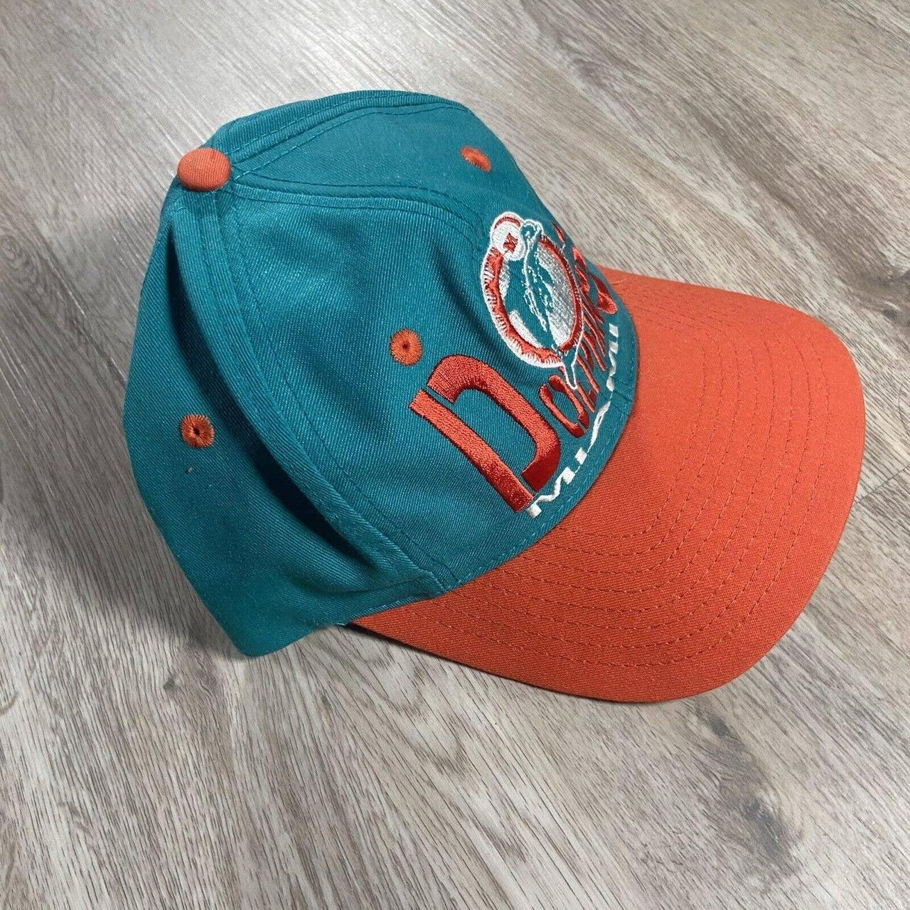 Vintage sharktooth Miami Dolphins Hat Vintage - Depop