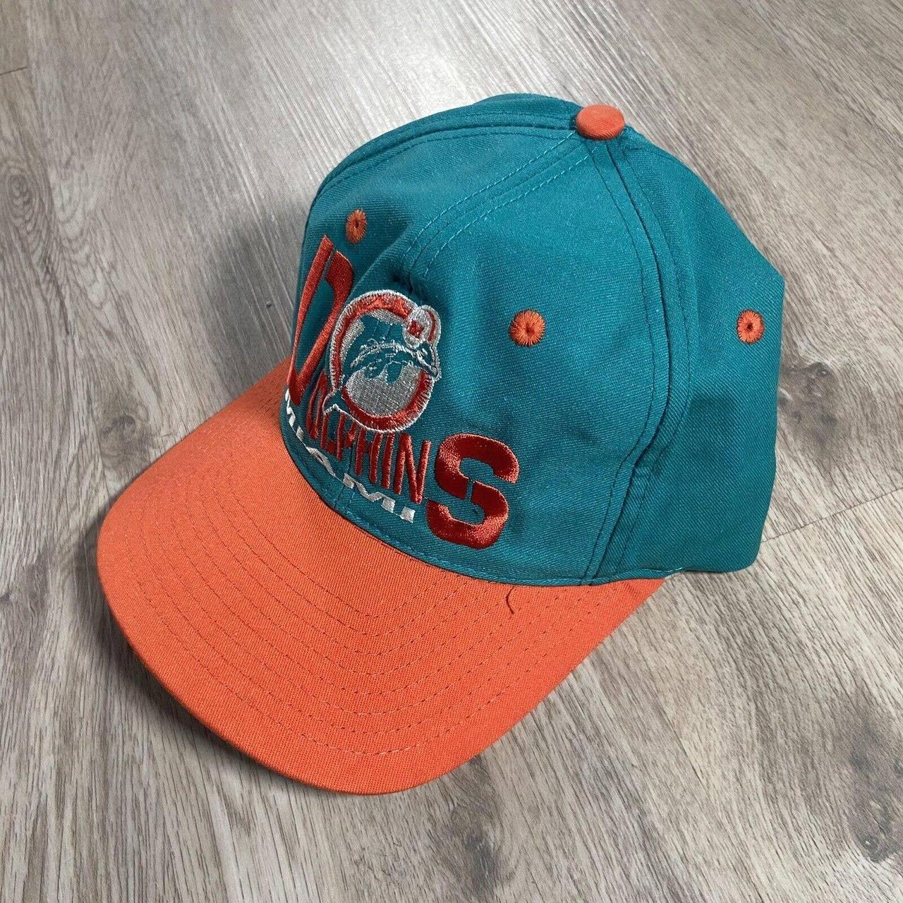 Vintage sharktooth Miami Dolphins Hat Vintage - Depop