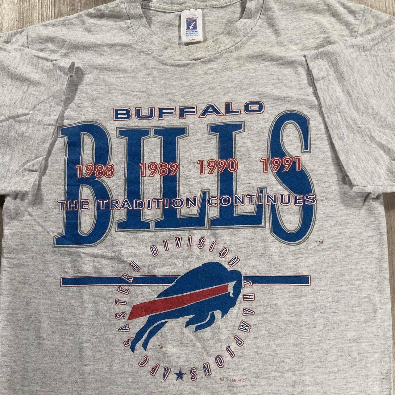 Vtg 1991 NFL Buffalo Bills Super Bowl XXV White - Depop