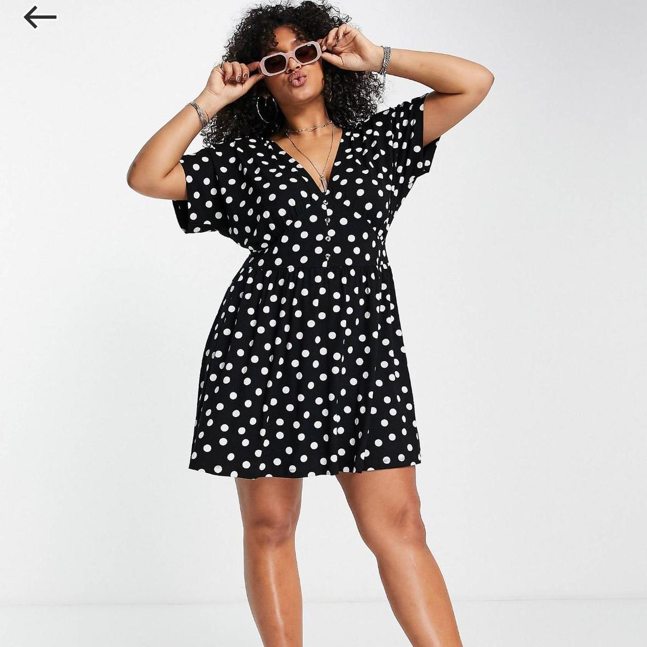 ASOS CURVE Polka Dot Casual Dress Size US 12 Never