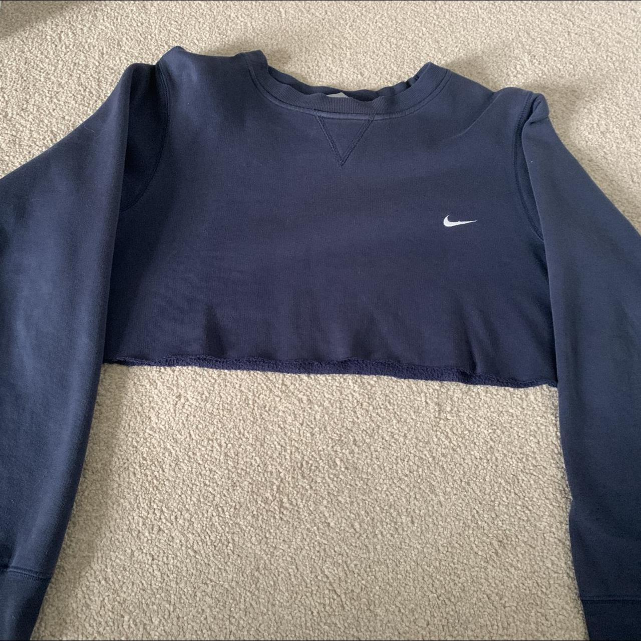 Nike Women's Navy and Blue Sweatshirt | Depop