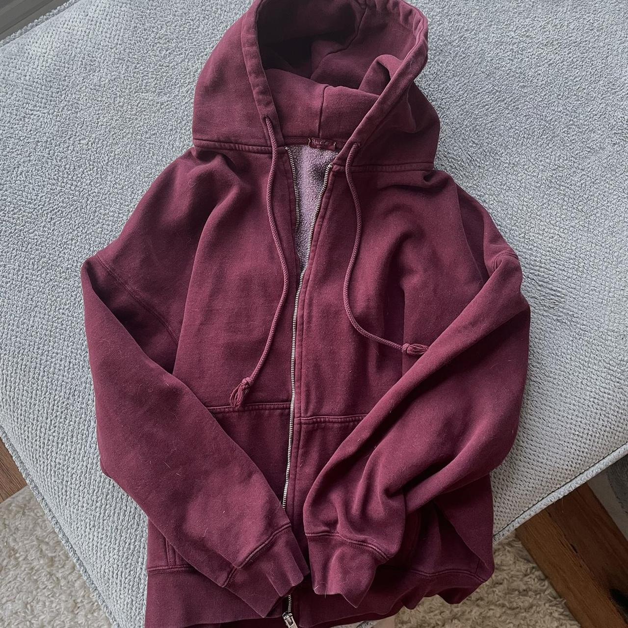 John Galt Burgundy Christy Full Zip... - Depop