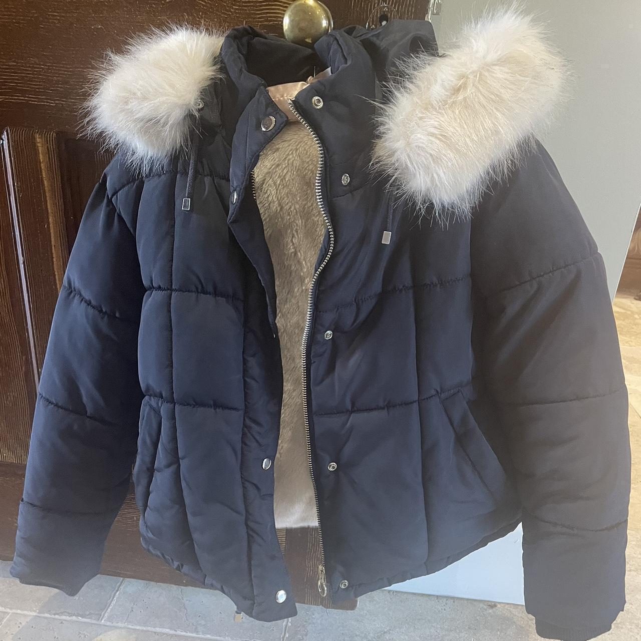 Faux fur lined clearance quilted puffer jacket topshop