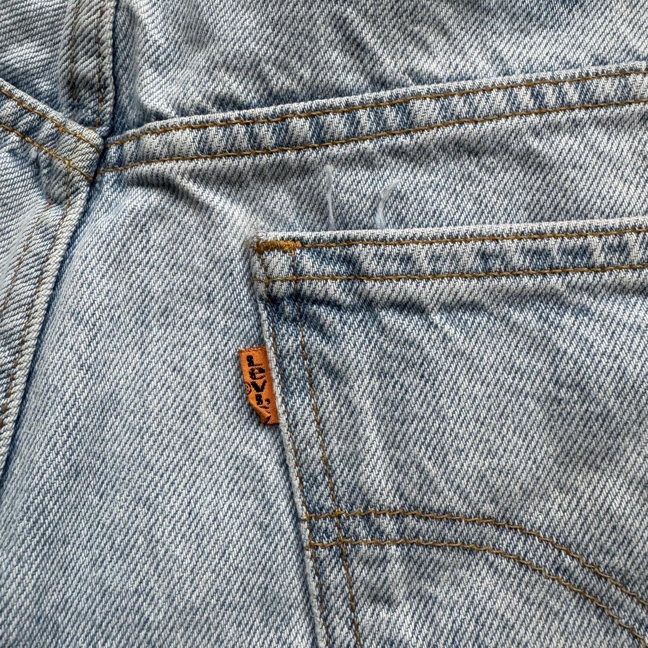 Vintage orange tab Levi’s jorts (1960-1999) -size... - Depop