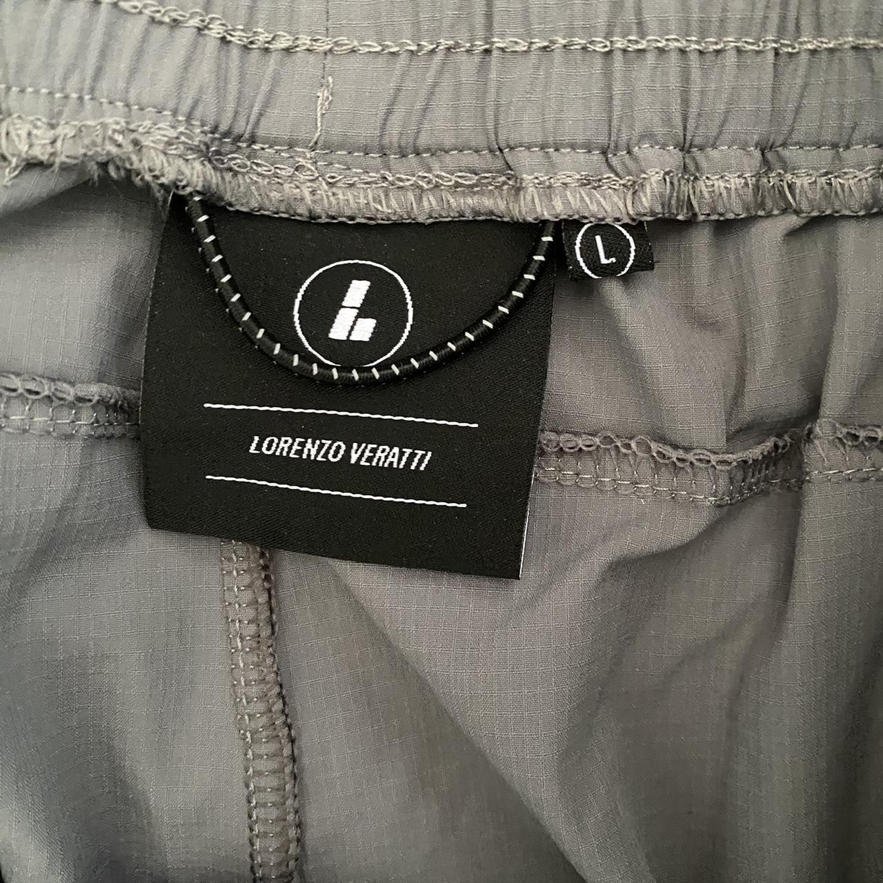 Grey lorenzo veratti cargos size large Worn on one... - Depop