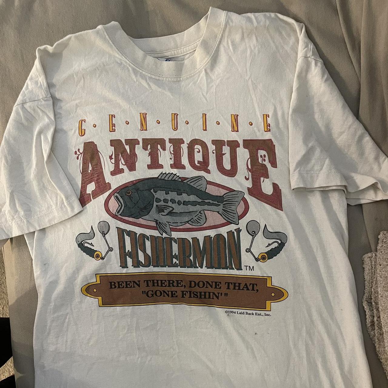 VINTAGE fishing t-shirt size XL GREAT condition - Depop