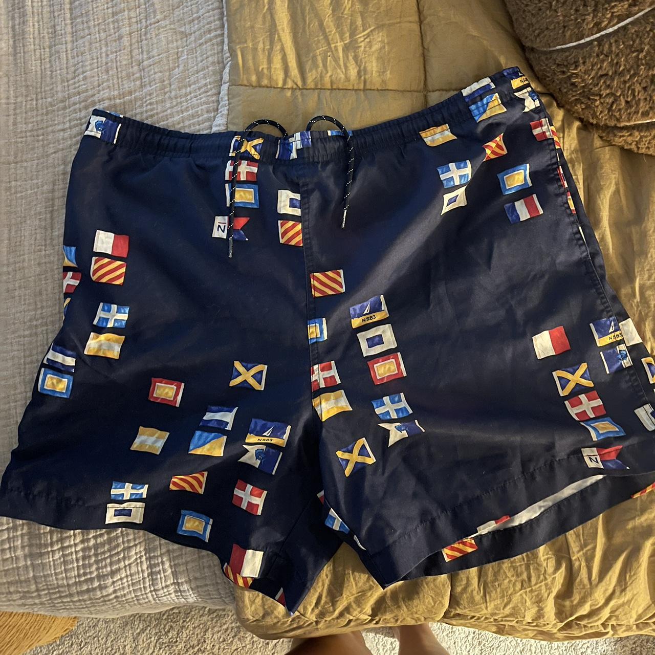 Nautica 🚤 Mens Swim Trunks Size L No Stains Or Rips Depop