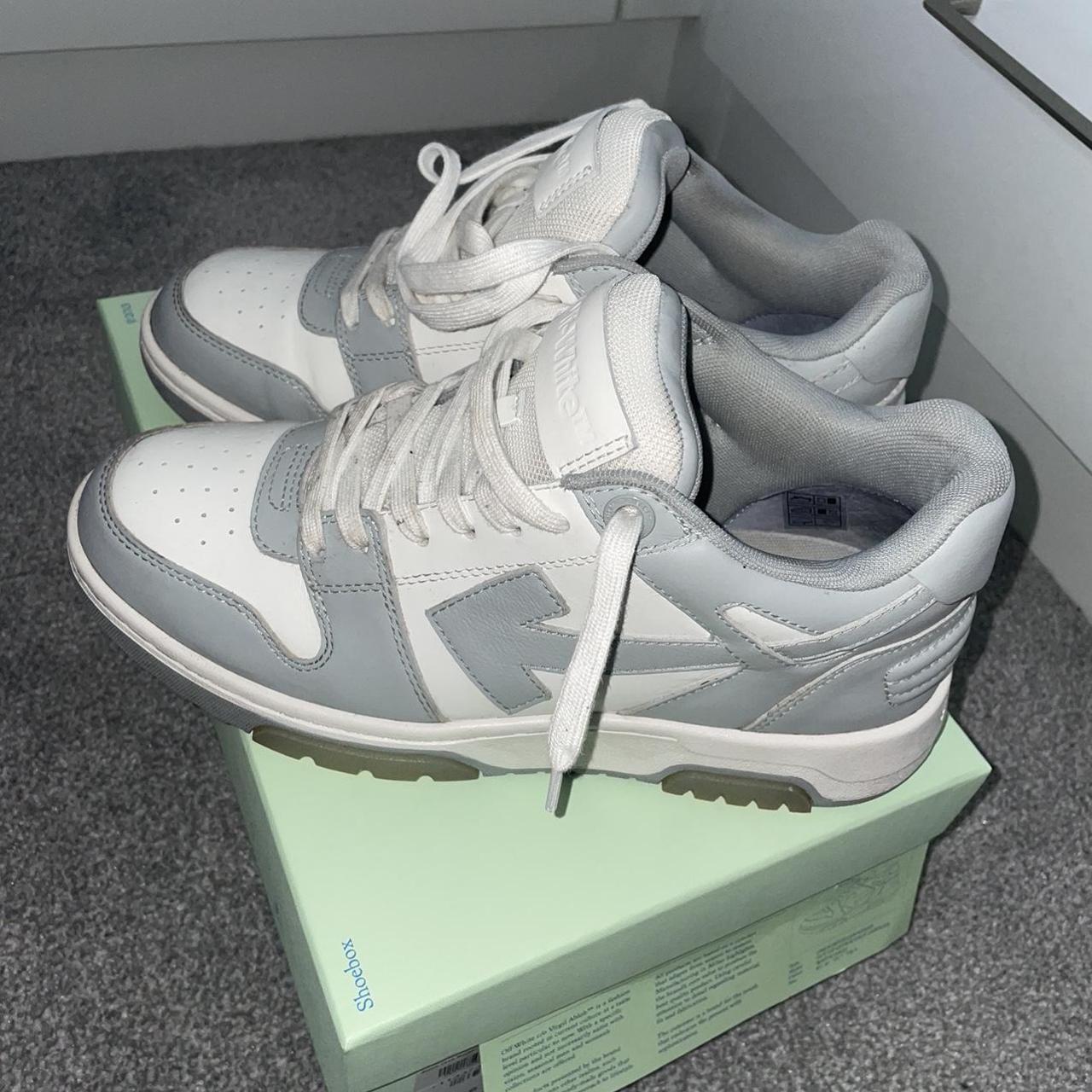 Off white classic trainers. UK mens size 6. Send... - Depop