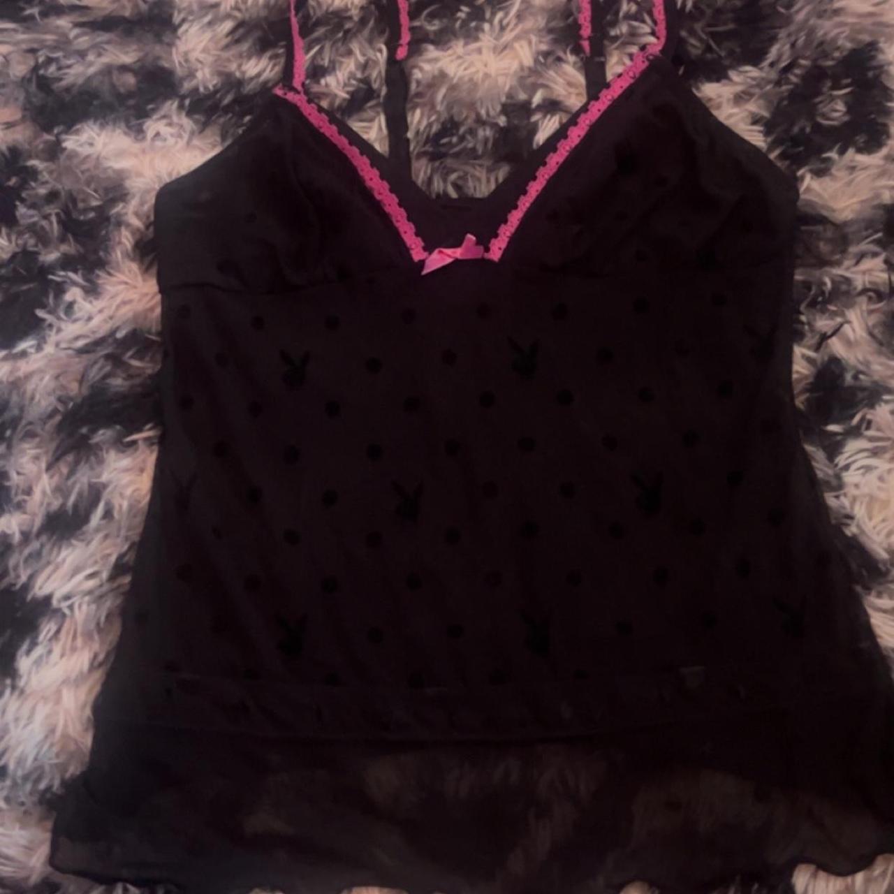 Y2k Playboy mesh tank The tags ripped out so idk... Depop